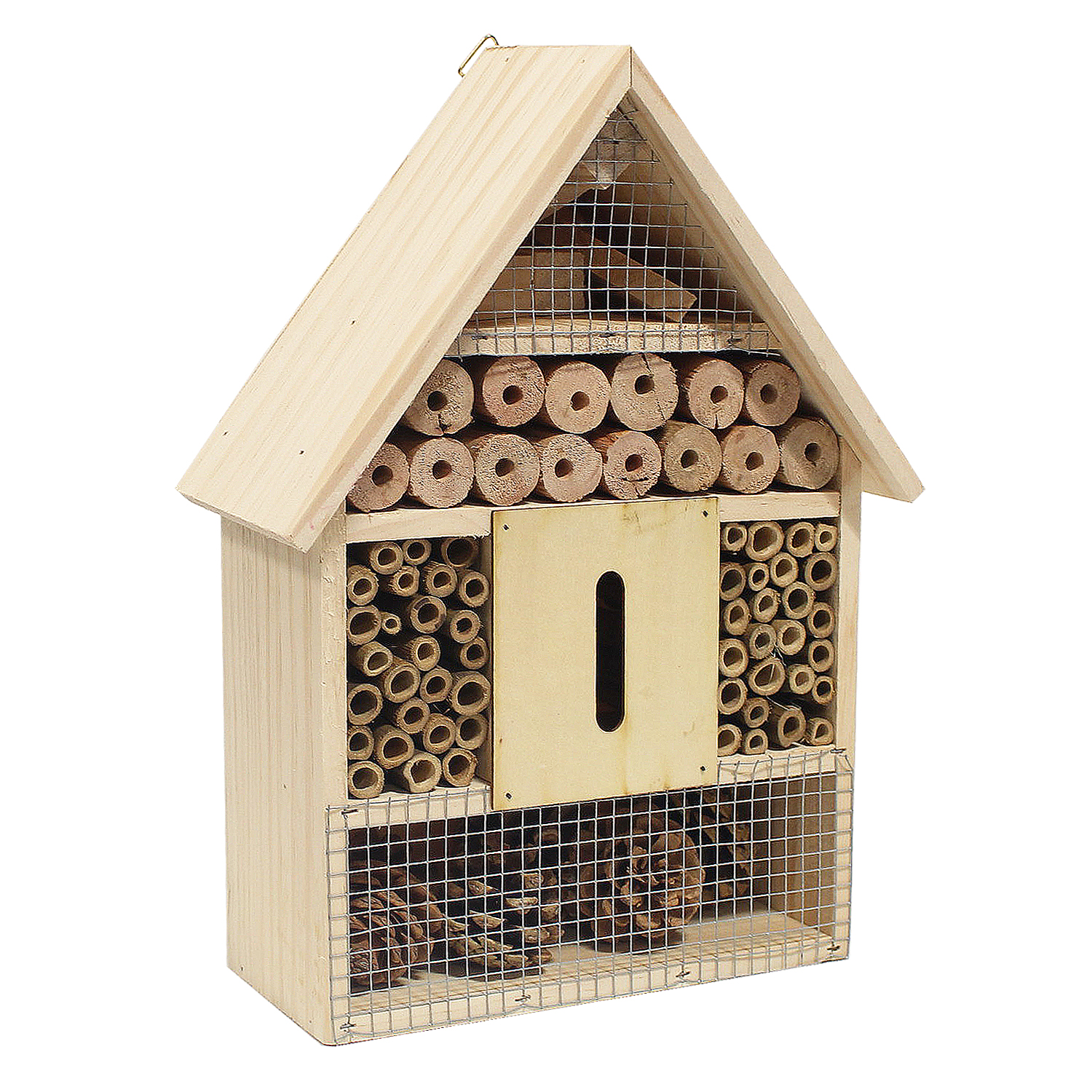 Large Insect Bug Bee Hotel Hanging Wooden House Ladybird Nest Wood