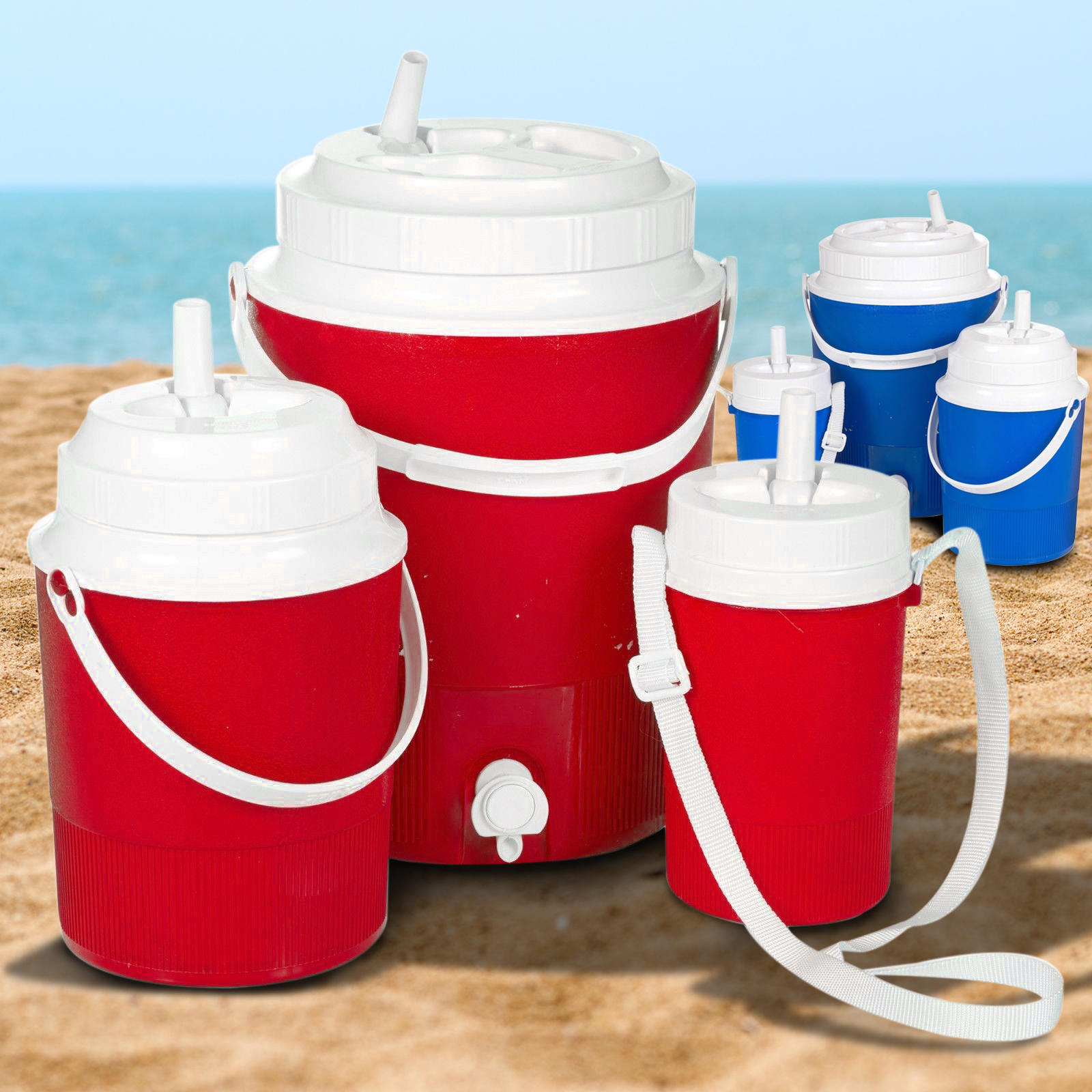 Water Drinks Cooler Box Bucket Outdoor Portable BBQ Barrel