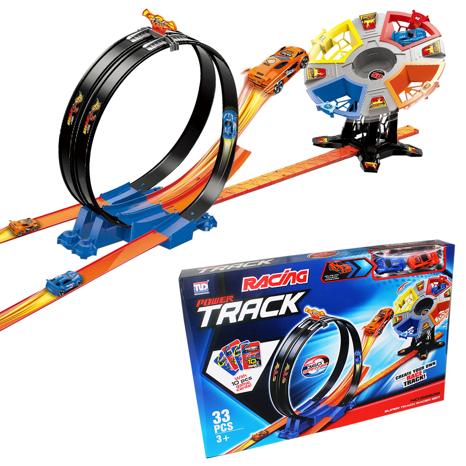 pull back racing car track