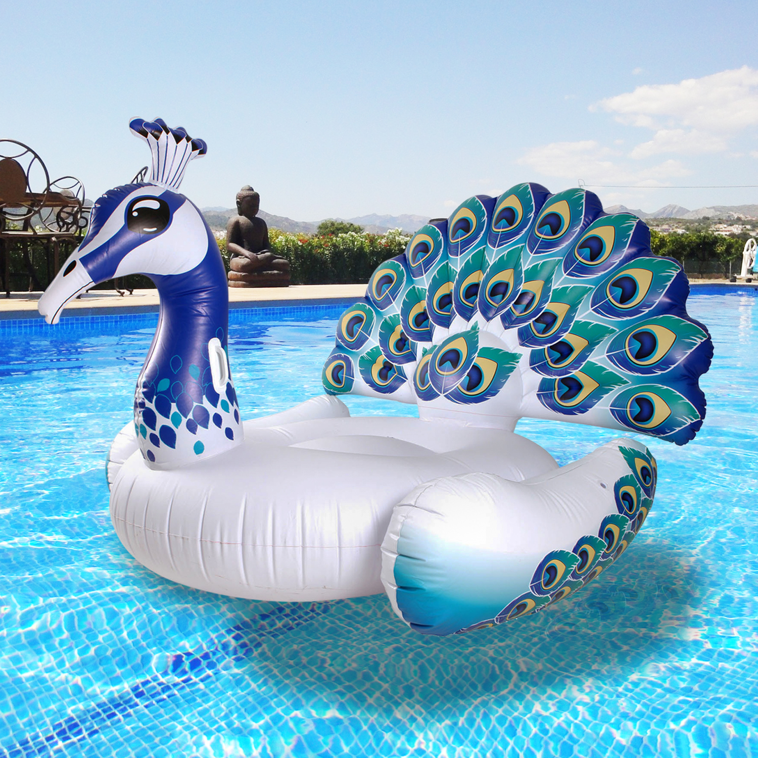 inflatable peacock pool