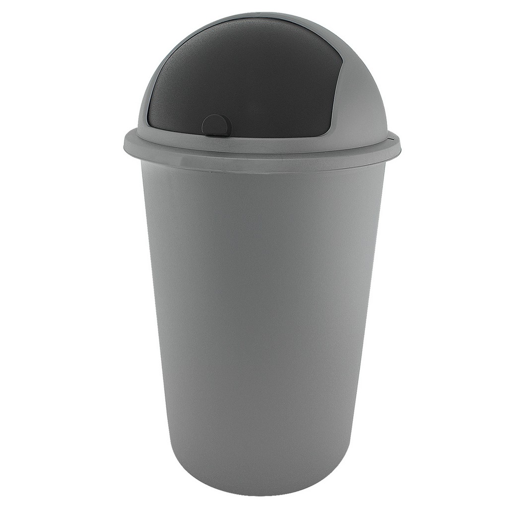 50L Rubbish Bin Garbage Kitchen Plastic Flip Roller Top Lid Bullet