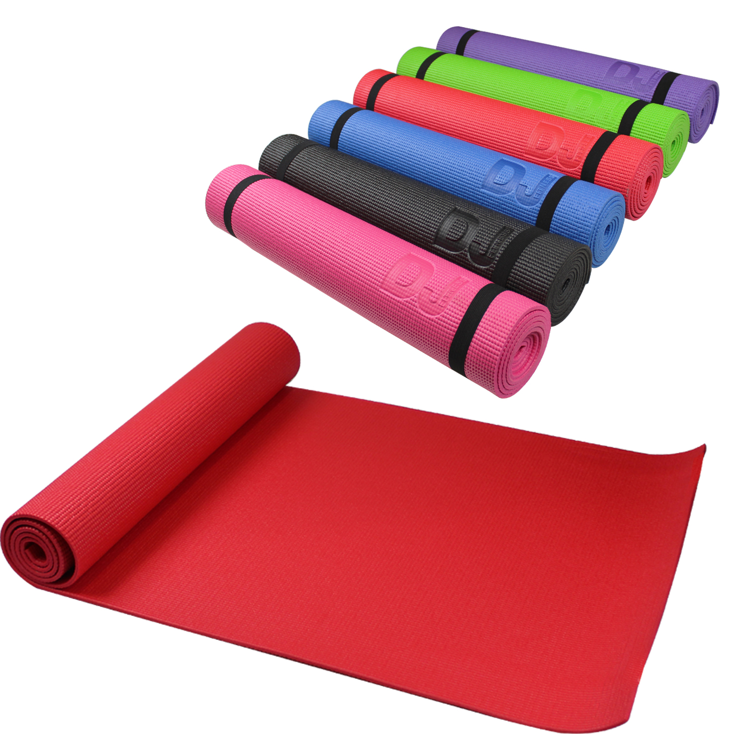 Yoga Pilates Mat Workout Pvc Gym 6mm Fitness Non Slip Floor